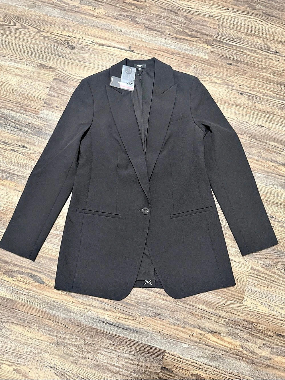 Express Women’s Editor Fitted One Button Blazer Studio Stretch Twill $90.00 XS